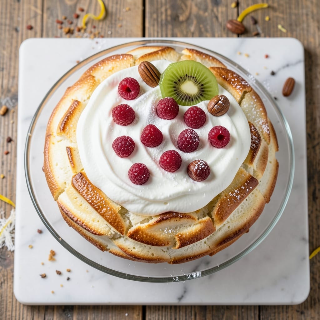 Australian Pavlova Cake Recipe: Crispy Meringue Shell With Tropical Fruit Heart