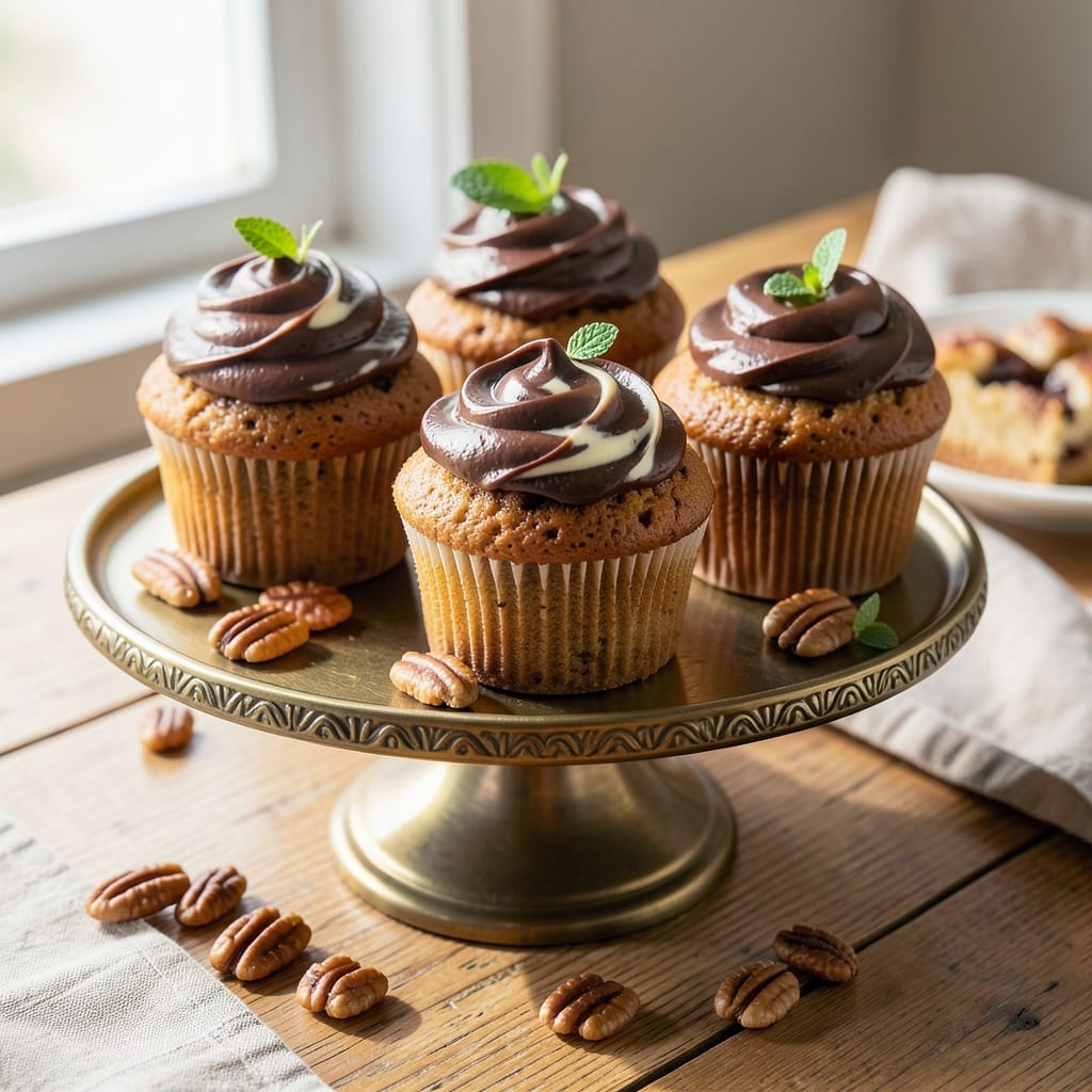 Baker's German Chocolate Cupcakes Recipe: Double-Layered Richness With Pecan Streusel Crown