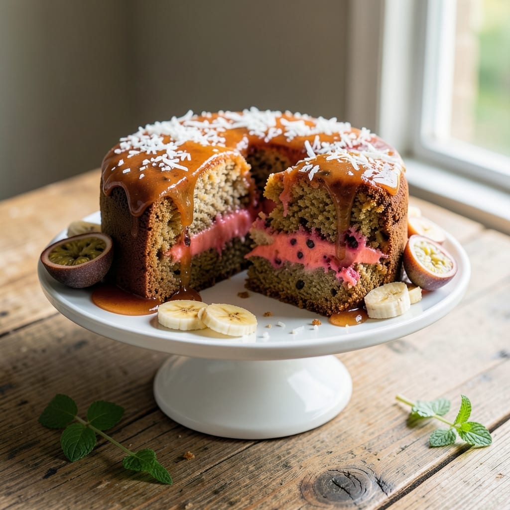 Banana and Passionfruit Cake Recipe: Tropical Twist With Zesty Moisture