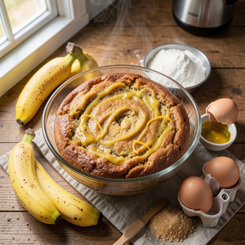 Banana Cake Recipe With Vegetable Oil: Ultra-Moist Layers and Golden Streusel Crown
