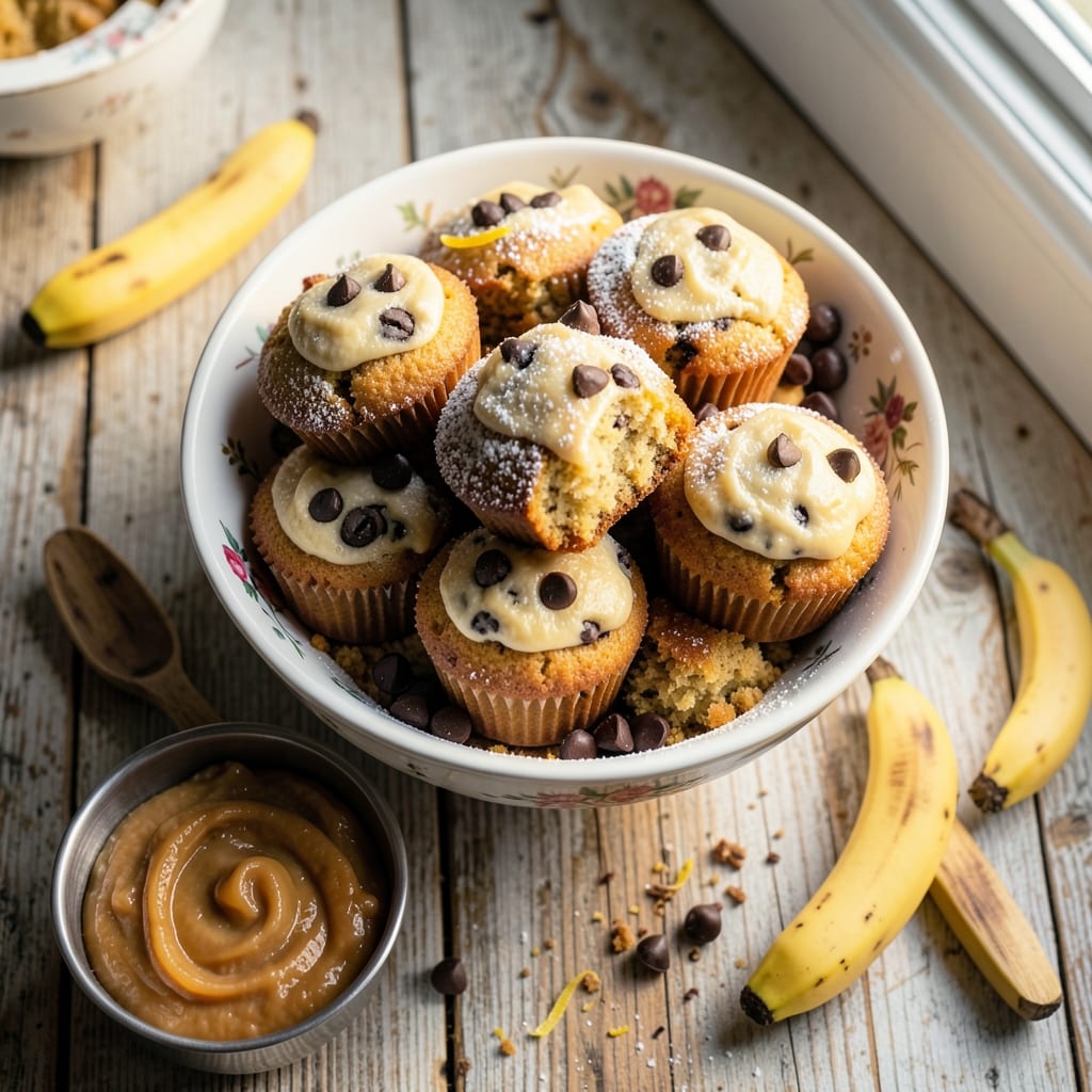 Banana Chocolate Chip Cupcakes Recipe: Swirled Vanilla Bean Frosting Magic