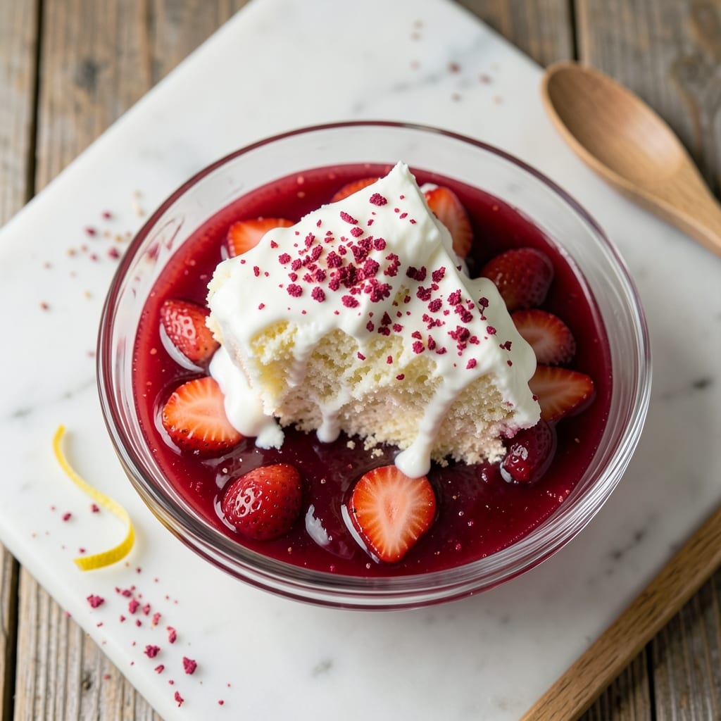 Angel Food Cake With Strawberry Jello Dessert Recipe: Light-as-Air Layers With Fruity Surprise