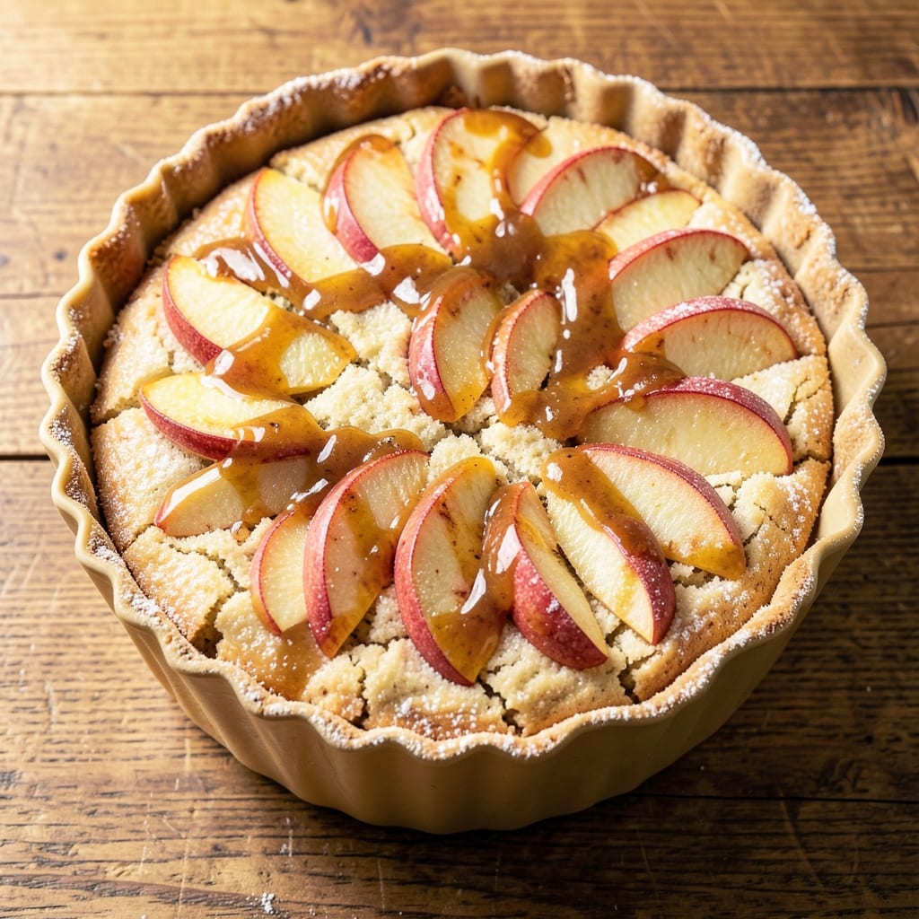 Apple Harvest Pound Cake With Caramel Glaze Recipe: Spiced Apple Moisture and Buttery Streusel Crown