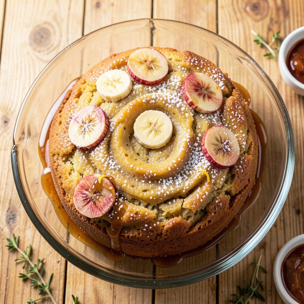 Awesome Banana Cake Recipe: Spiced Rum Infusion and Crunchy Streusel Crown
