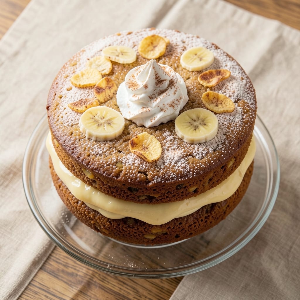 Banana Cake Recipe with Banana Pudding Mix: Moist Layers and Instant Pudding Fusion
