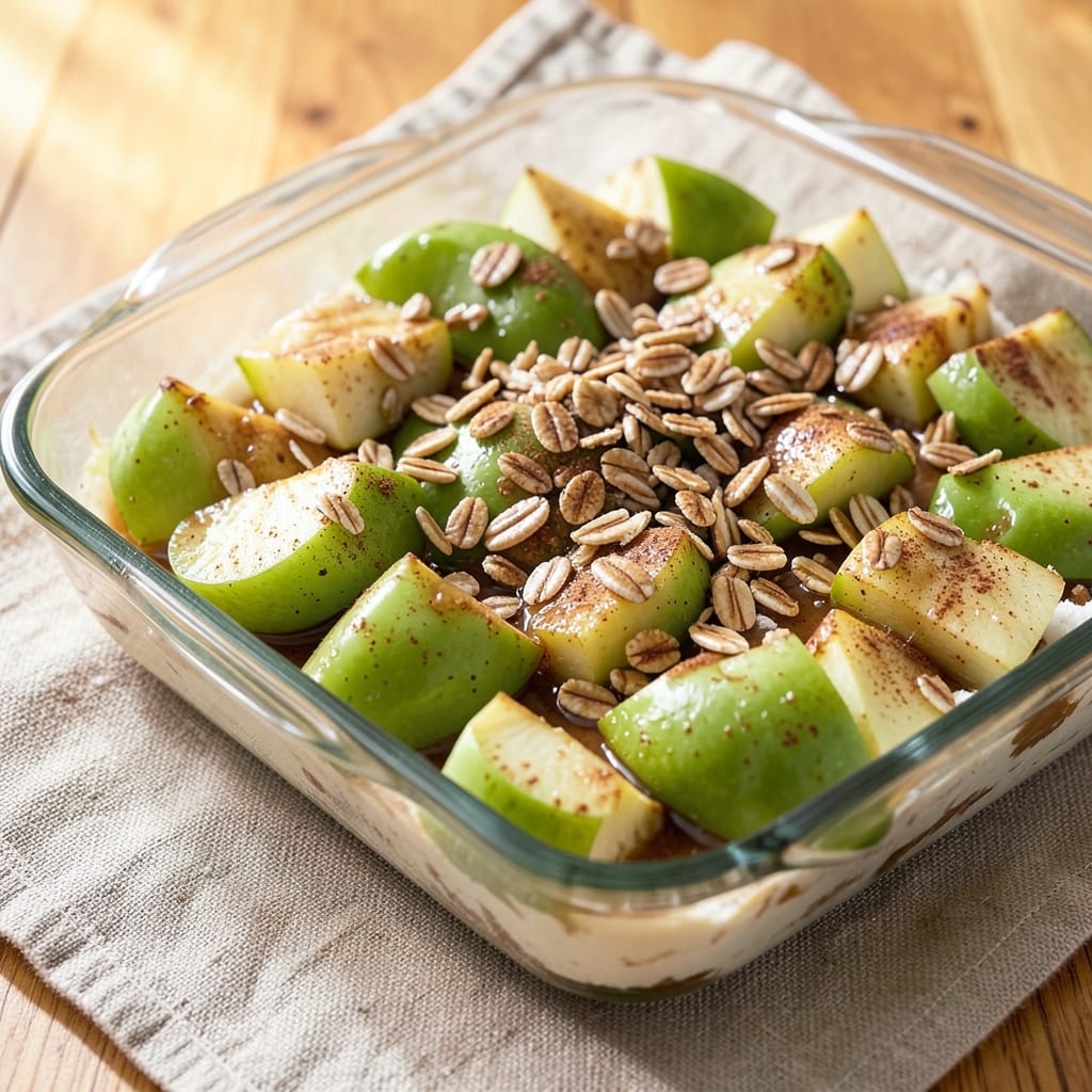 Apple Cheesecake Topping Recipe: Caramelized Apple Streusel That Stays Crunchy