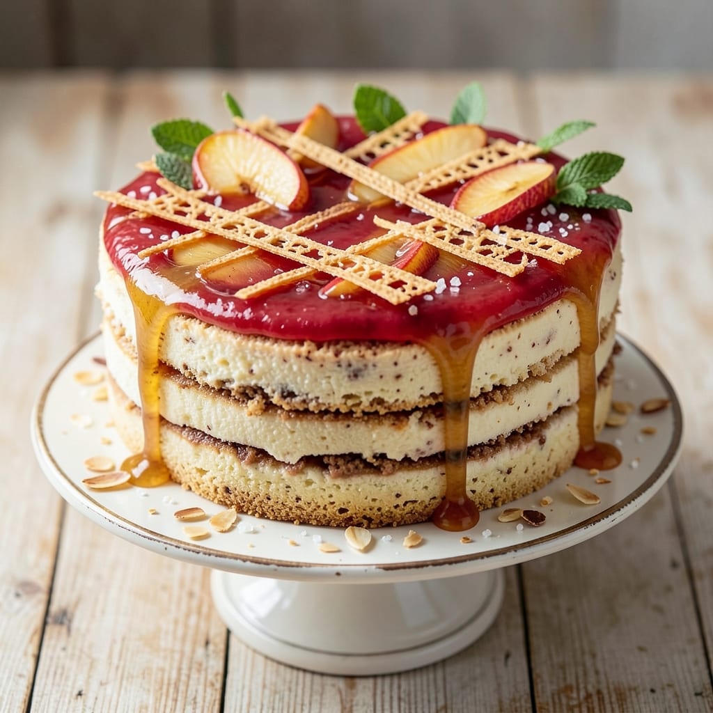 Apple Macaroon Cake Recipe: Nutty Cheesecake Twist With Crunchy Top