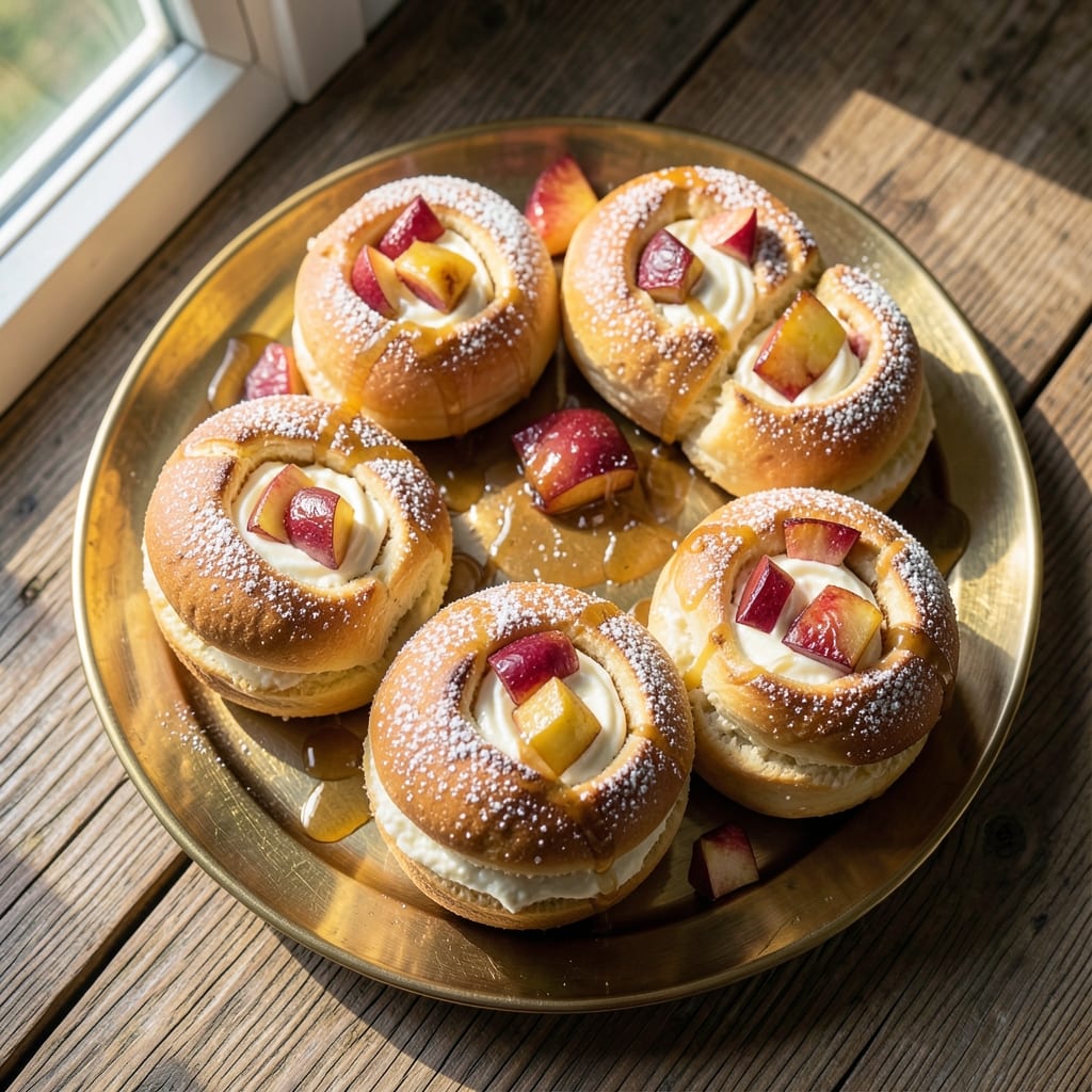 Apple Cheesecake Buns Recipe: Buttery Streusel Crown Over Creamy Apple Filling