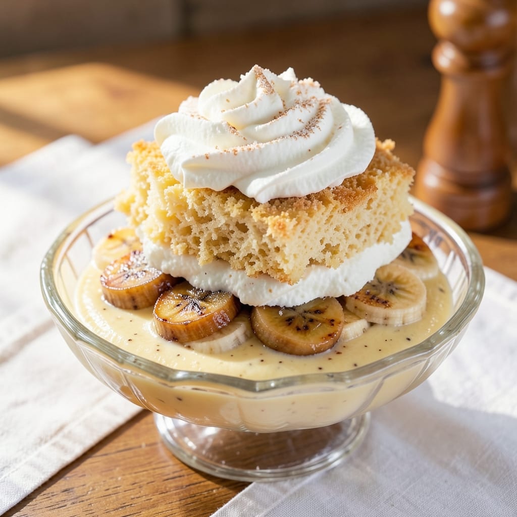 Angel Food Cake Banana Pudding Recipe: Fluffy Cake Layers With Creamy Custard Nestled Between