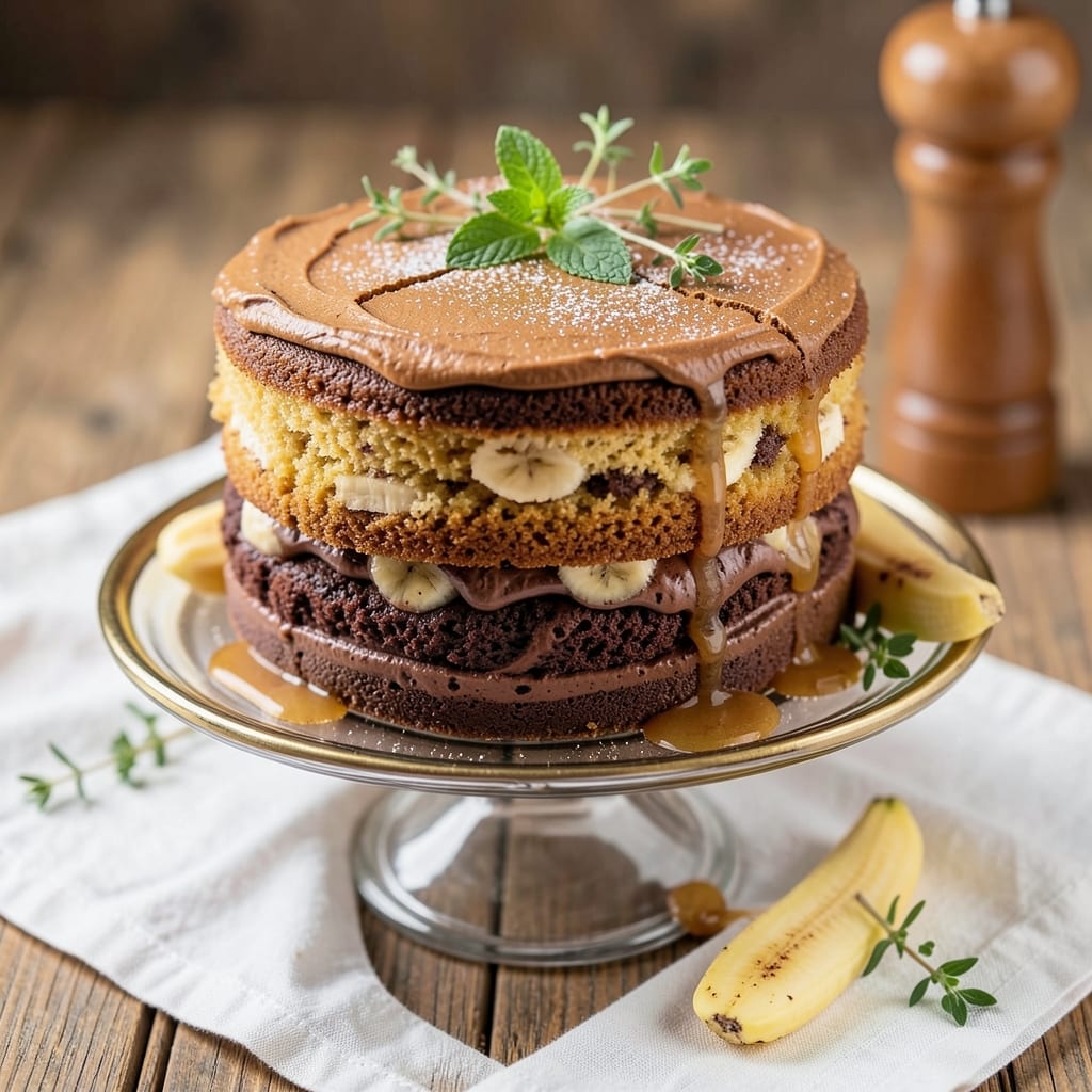 Banana Biscoff Cake Recipe: Boozy Vanilla Swirls and Buttery Streusel Crown
