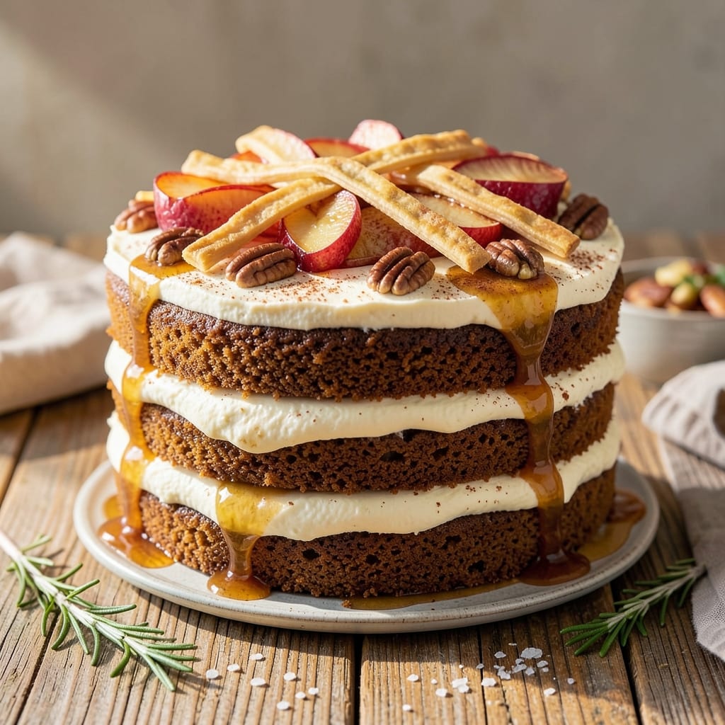 Apple Cider Layer Cake Recipe: Spiced Apple Streusel Crown With Vanilla Bean Frosting
