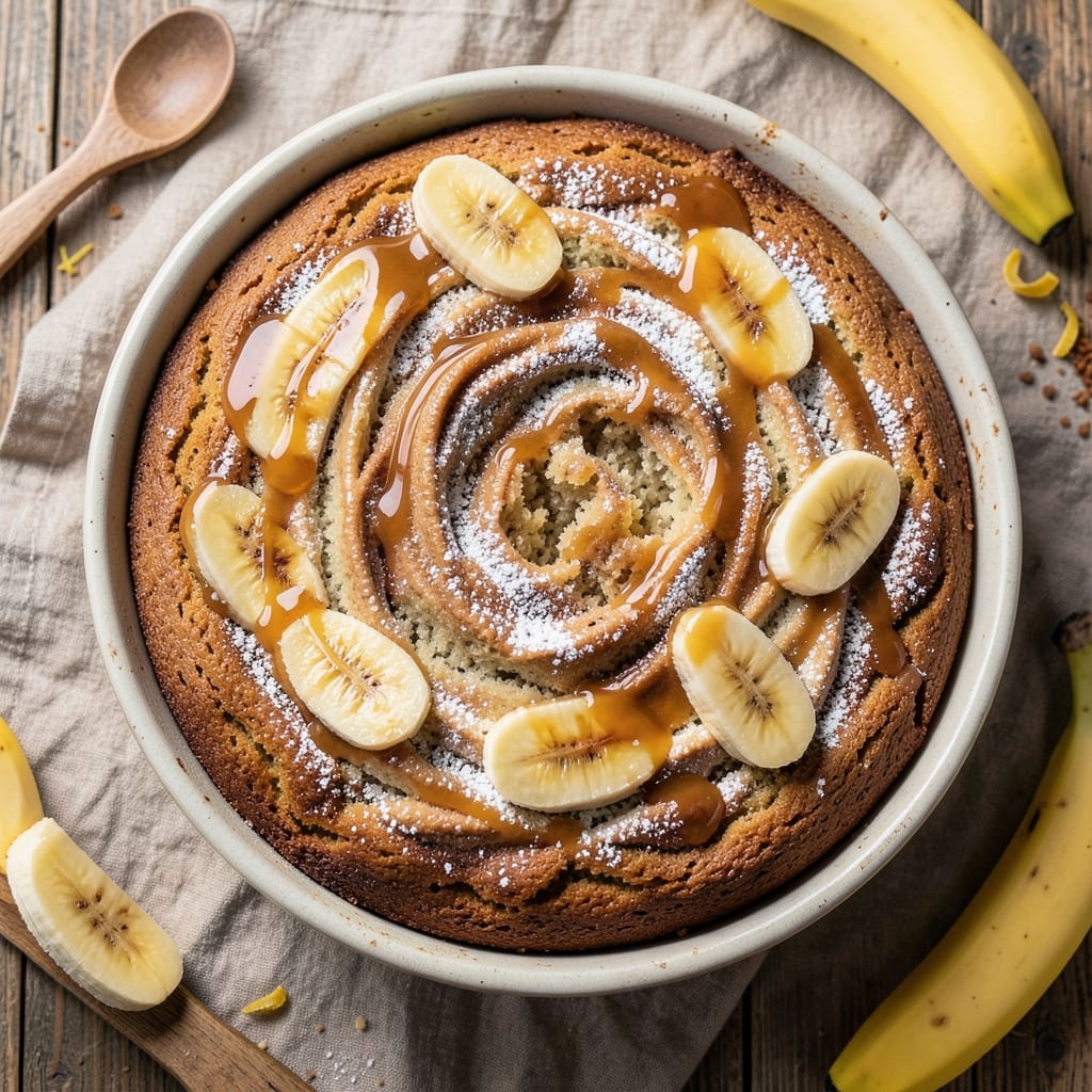 Banana Coffee Cake Recipe With Sour Cream: Caramelized Banana Swirls and Buttery Streusel Top