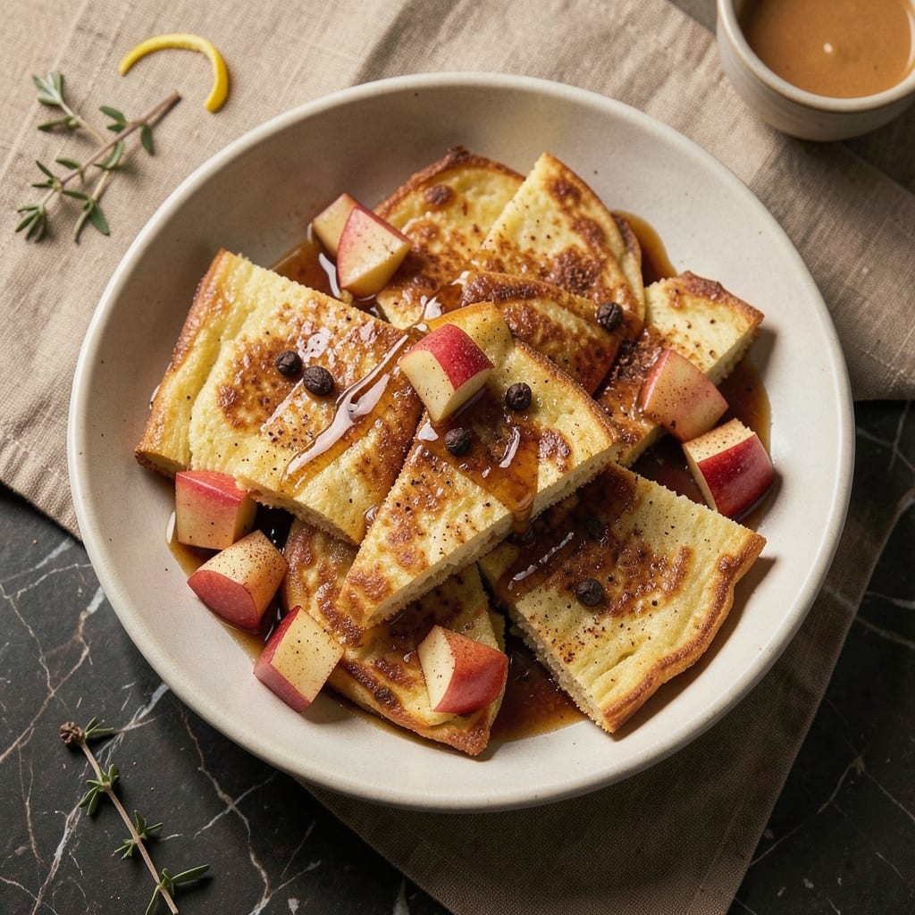 Apple Pancake Dippers Recipe: Warm Spiced Apple Bites With Buttery Streusel Crunch