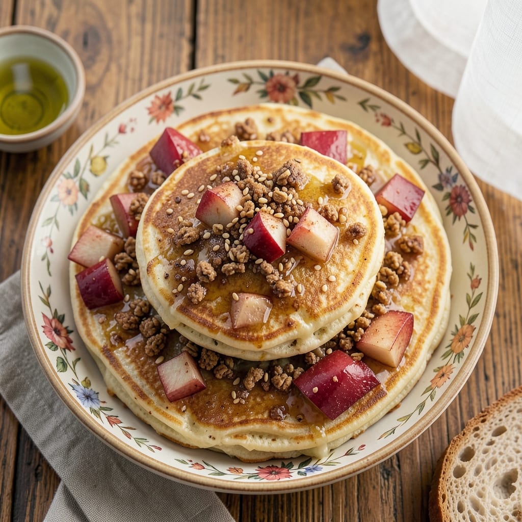 Apple Crisp Pancakes Recipe: Spiced Apple Filling Between Fluffy Layers