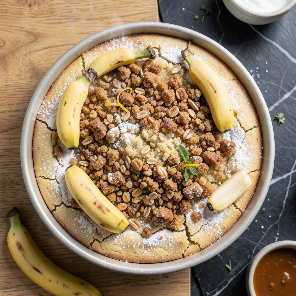 Banana Cake Recipe With Streusel Topping: Buttery Crunch Meets Caramelized Sweetness