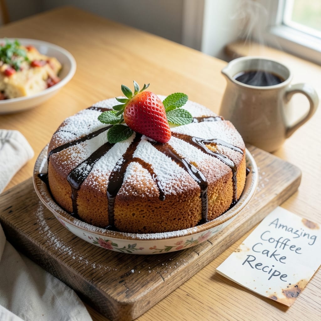 Amazing Coffee Cake Recipe: Buttery Streusel Crown Over Spiced Vanilla Layers