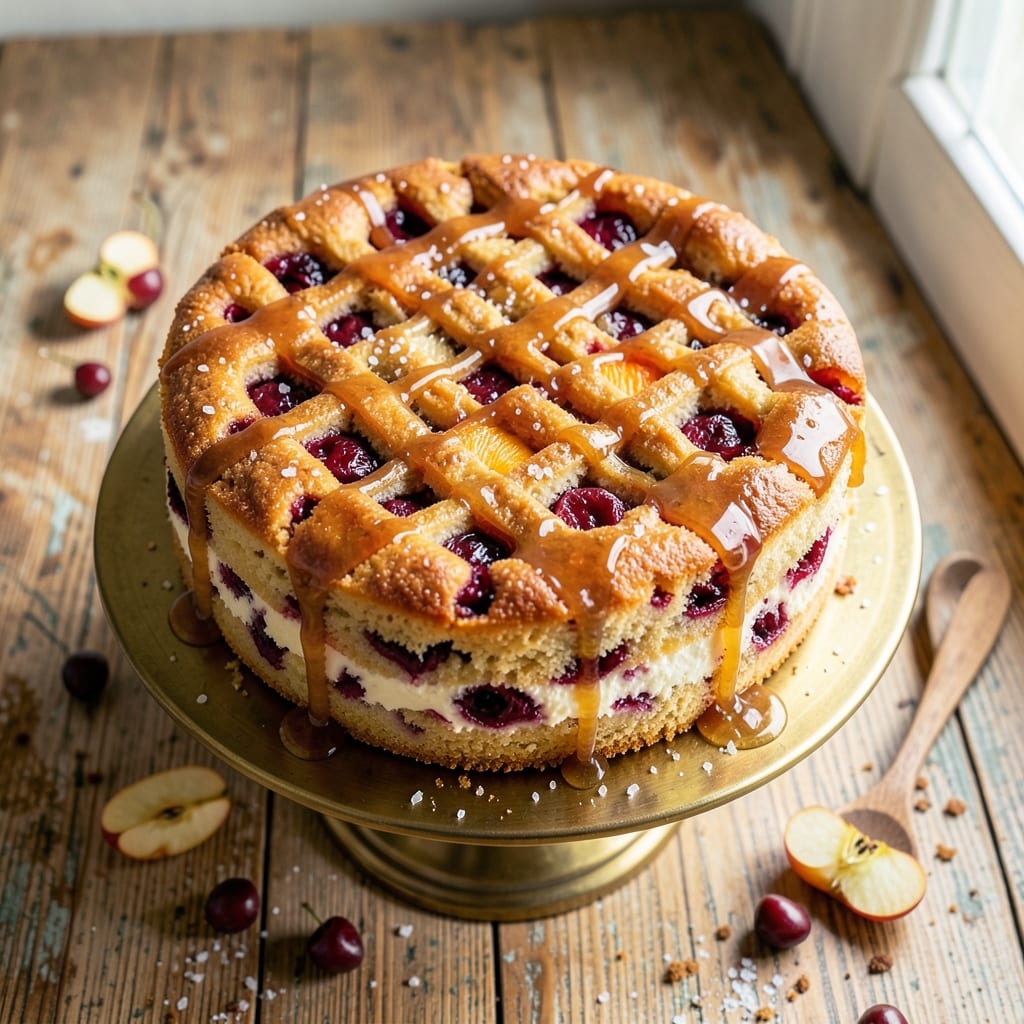 Apple Cherry Cake Recipe: Dual-Fruit Swirl With Buttery Streusel Crown