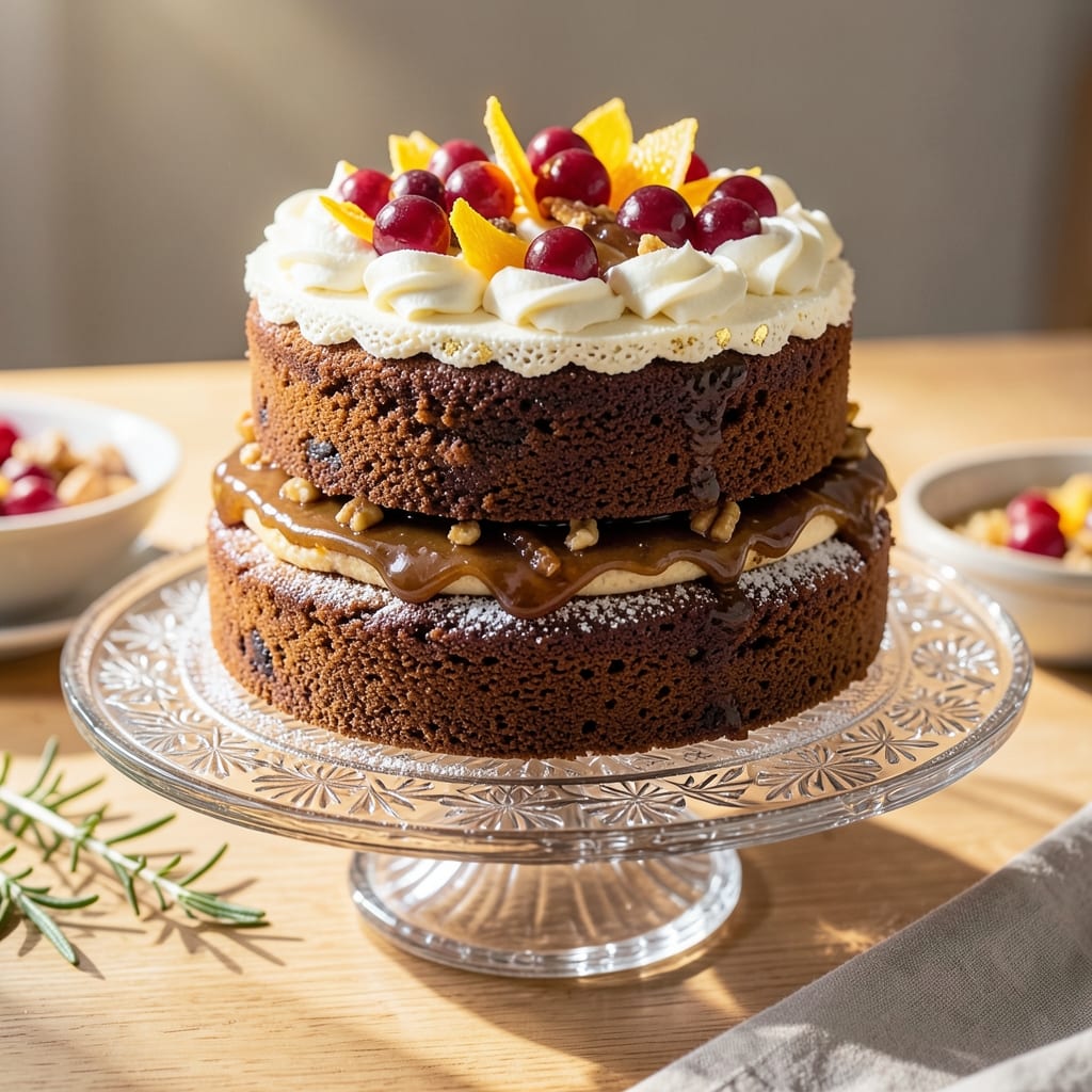 American Christmas Cake Recipe: Classic Spiced Fruit Layers With Boozy Frosting Twist