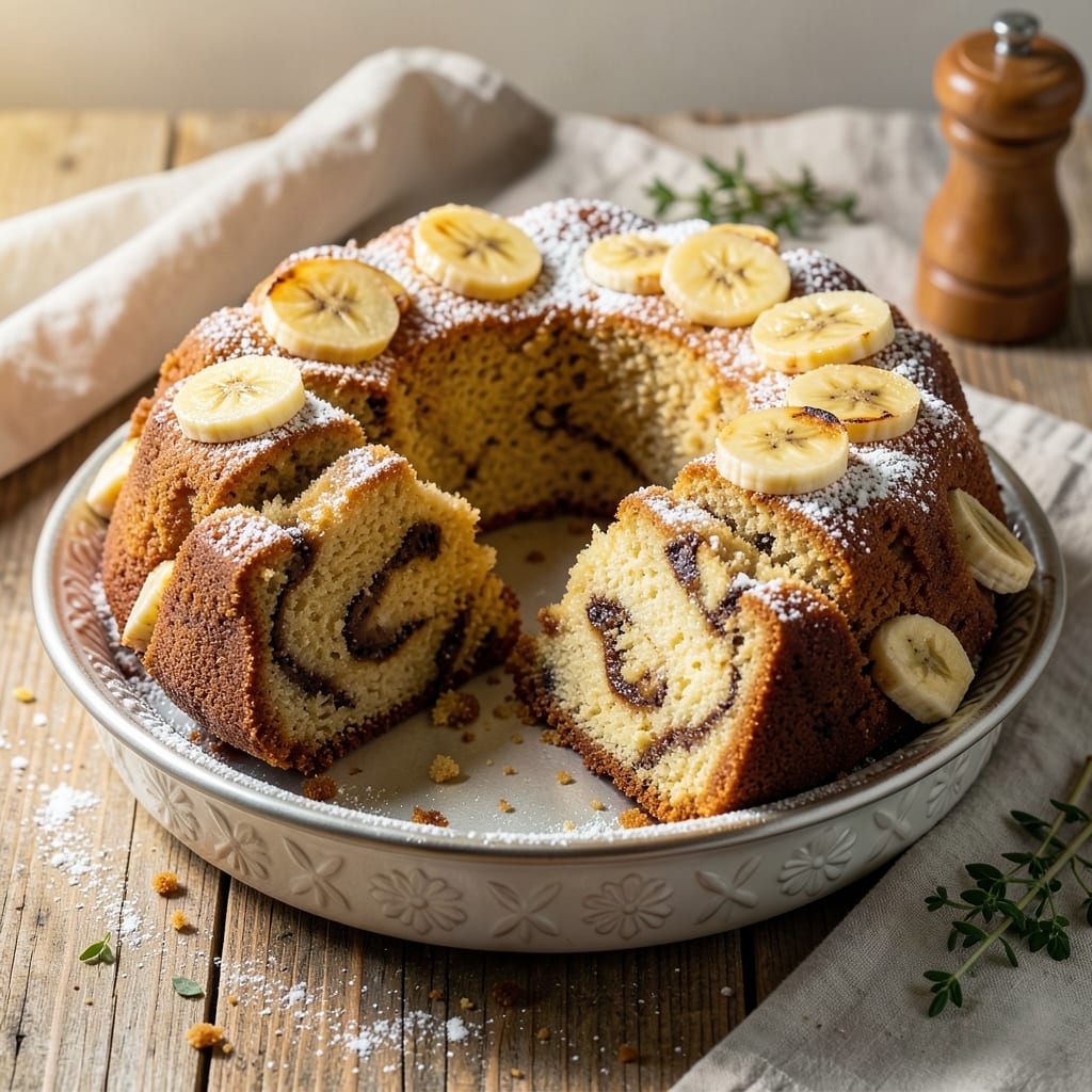Banana Bundt Cake Recipe With Cake Mix: Golden Streusel Crown Over Creamy Layers