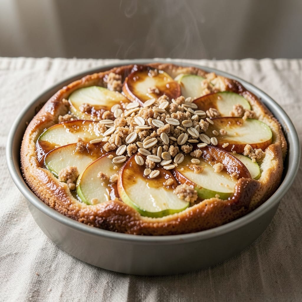 Apple Honey Upside Down Cake Recipe: Caramelized Apples and Buttery Streusel Stacks