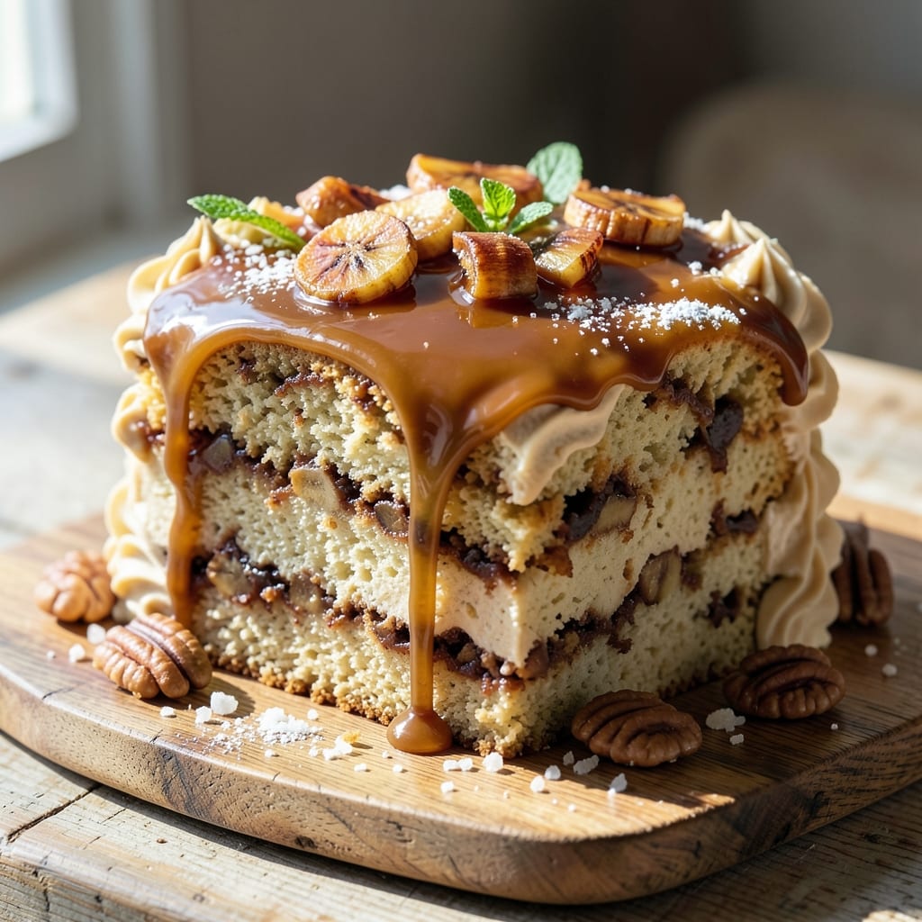 Banana Caramel Crunch Cake Recipe: Layers of Gooey Banana and Crunchy Caramel Bites