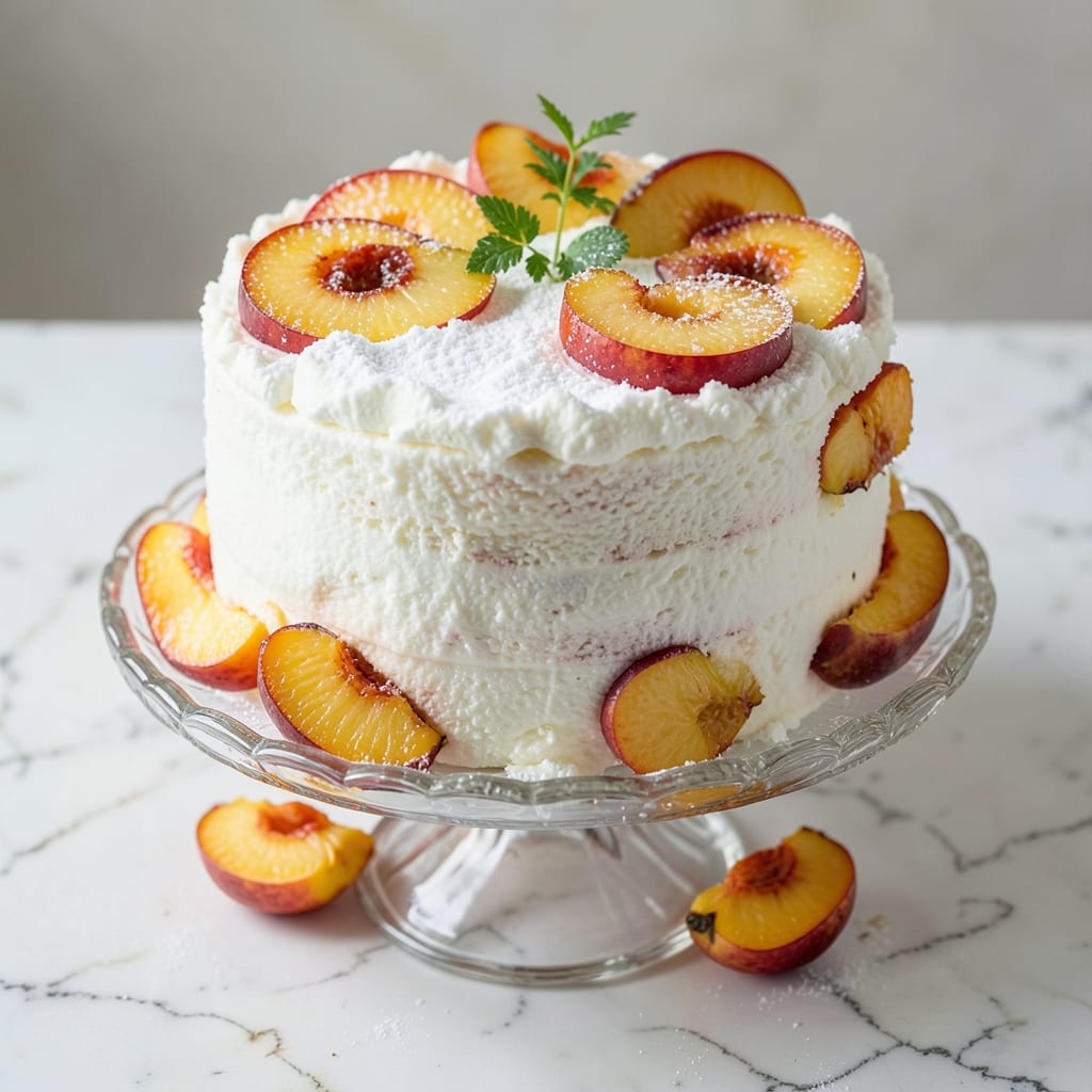 Angel Food Cake With Peaches Recipe: Light-as-Air Layers and Juicy Fruit Fusion