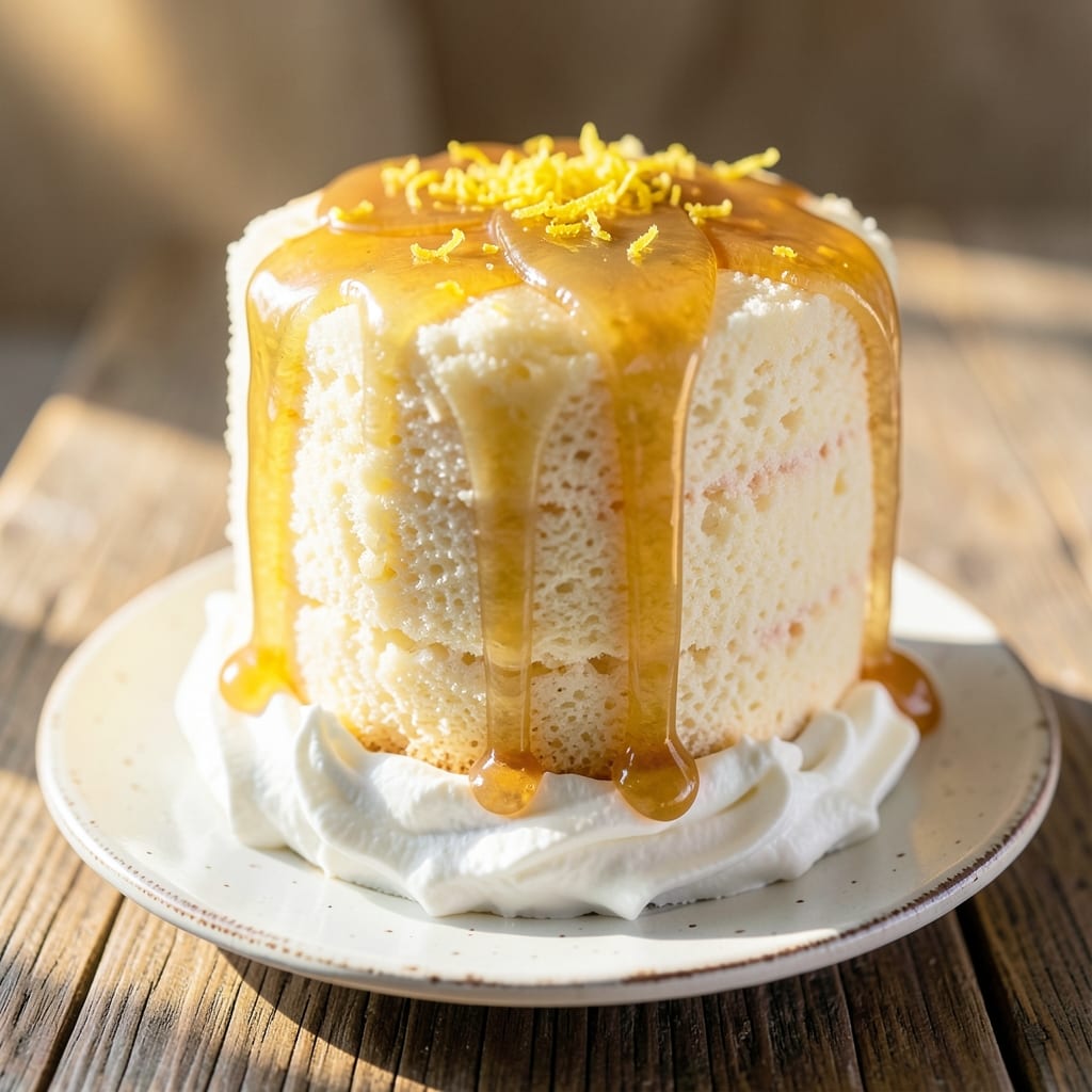 Angel Food Cake With Lemon Glaze Recipe: Effortless Lightness and Zesty Brightness