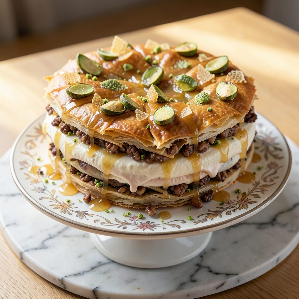 Baklava Opera Fusion Cake Recipe: Nutty Crunch Meets Flaky Layers