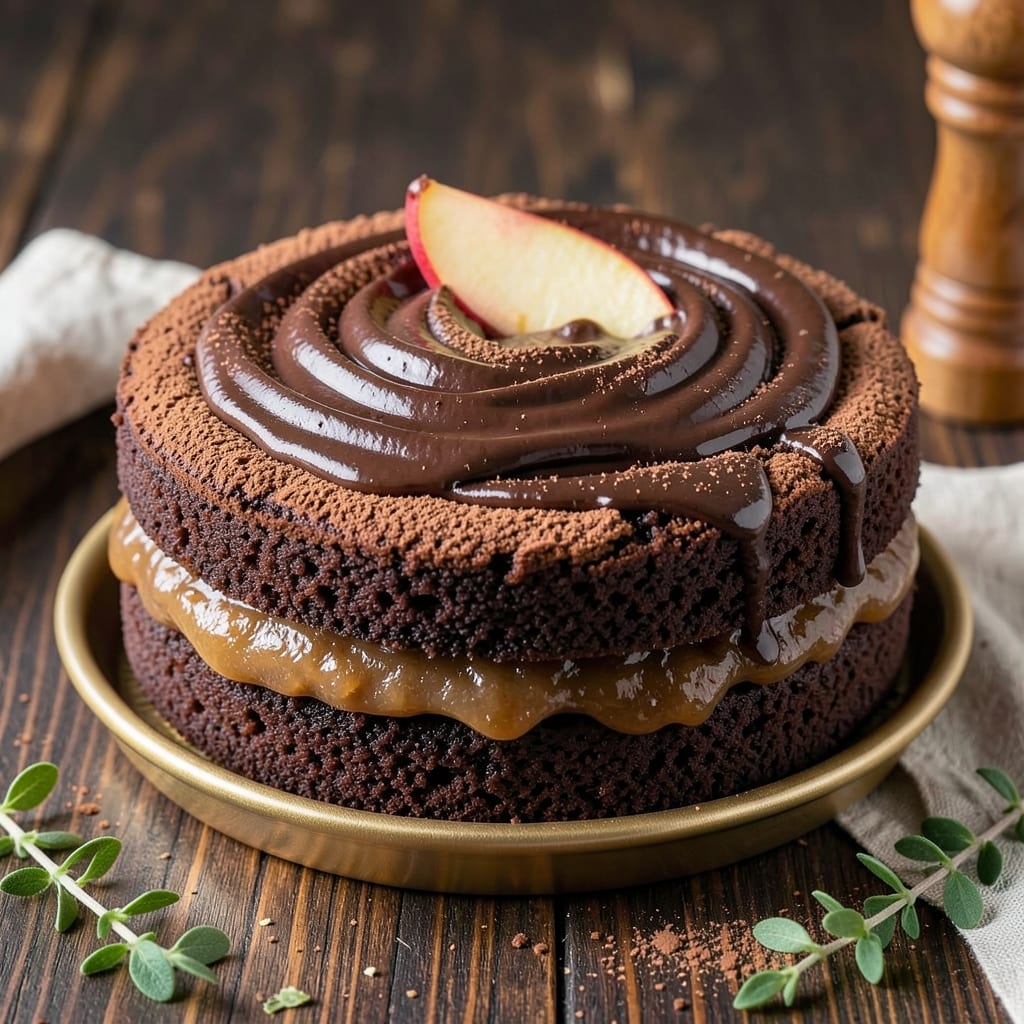 Apple Sauce Chocolate Cake Recipe: Deep Chocolate Moisture With Apple Pie Flavor Twist