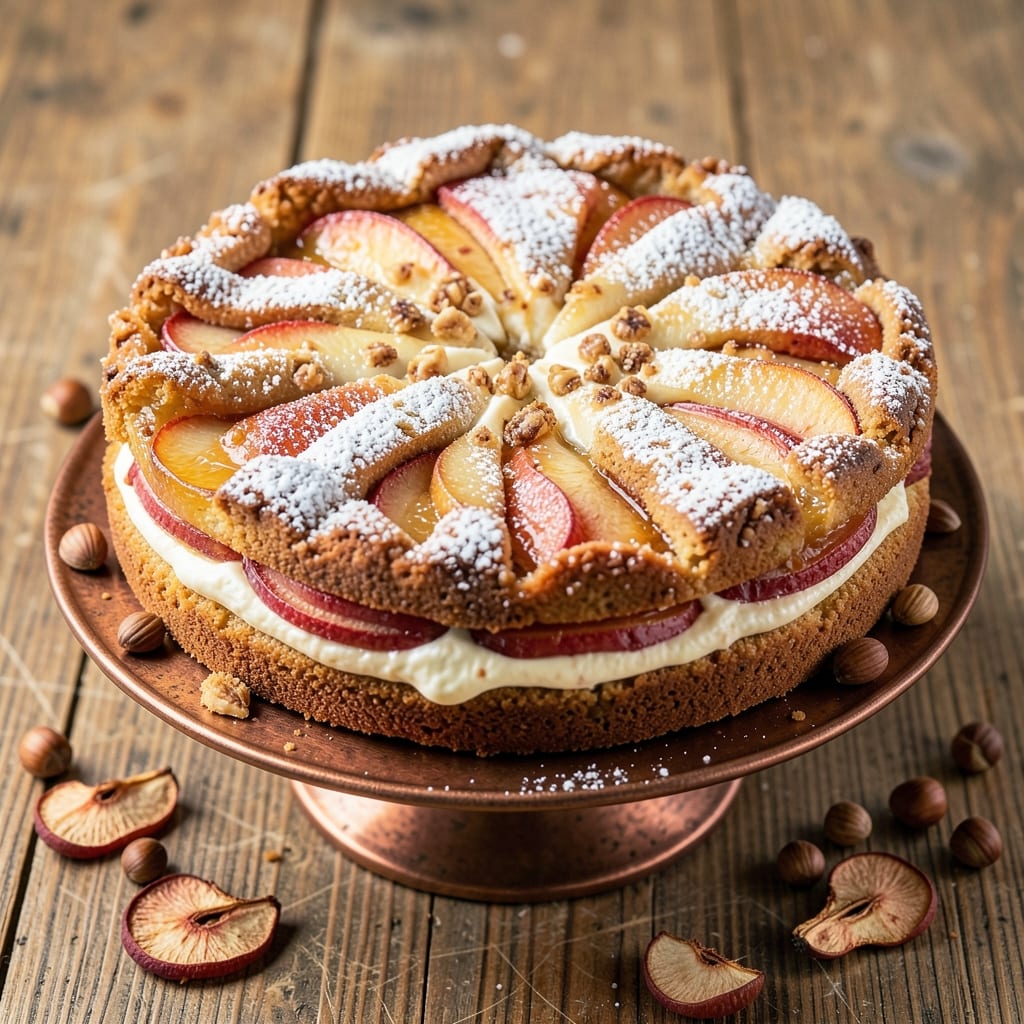 Apple Hazelnut Cake Recipe: Nutty Crunch and Vanilla Swirl Delight