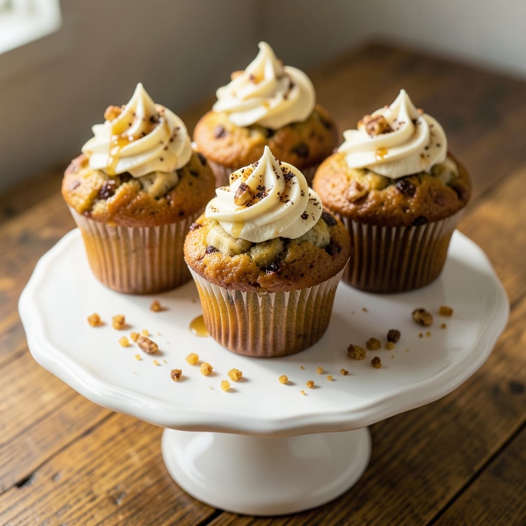 Banana Muffin Cupcake Recipe: Mini Muffins With Banana Bread Flavor