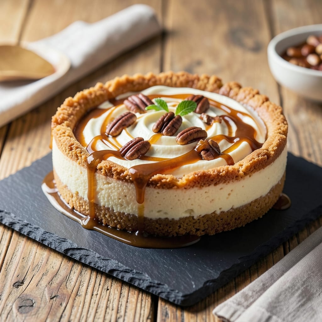Baked Caramel Cheesecake Recipe: Molten Center With Crispy Top