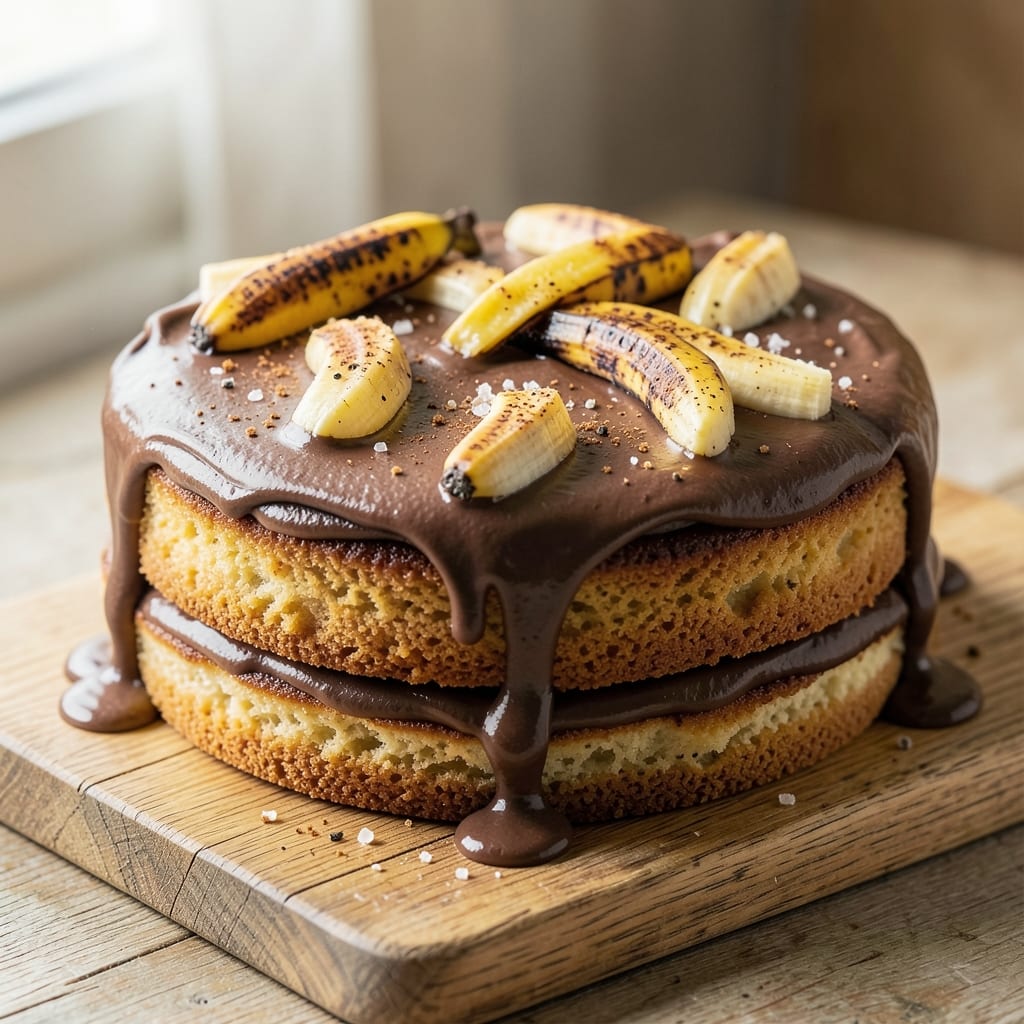 Banana Cake With Chocolate Frosting Recipe: Fudgy Layers and Rich Ganache Topping