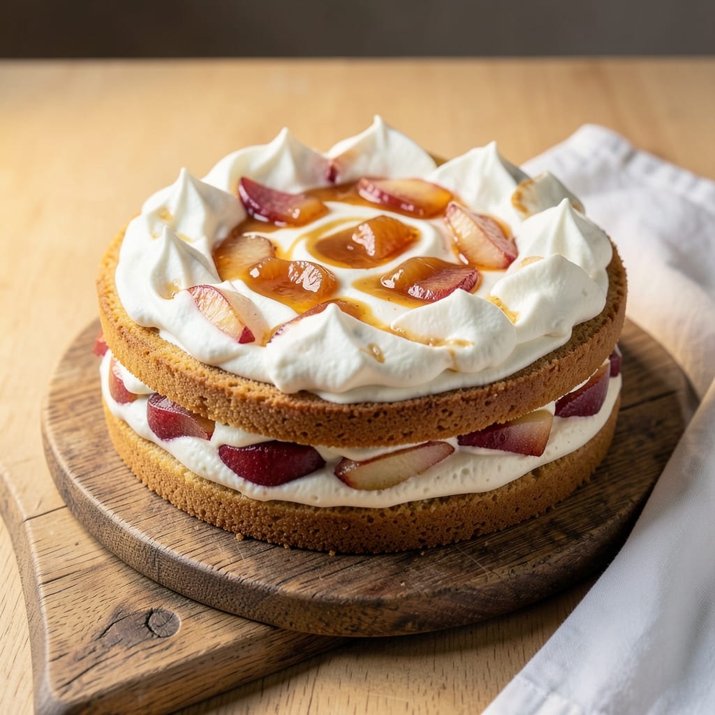 Apple Cream Cake Recipe: Buttery Streusel Crown Over Vanilla Bean Swirls