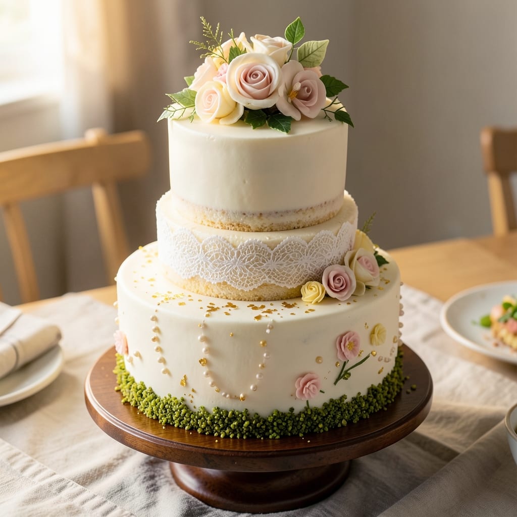 Bakery-Style Wedding Cake Recipe: Tiered Elegance With Buttery Fondant Swirls