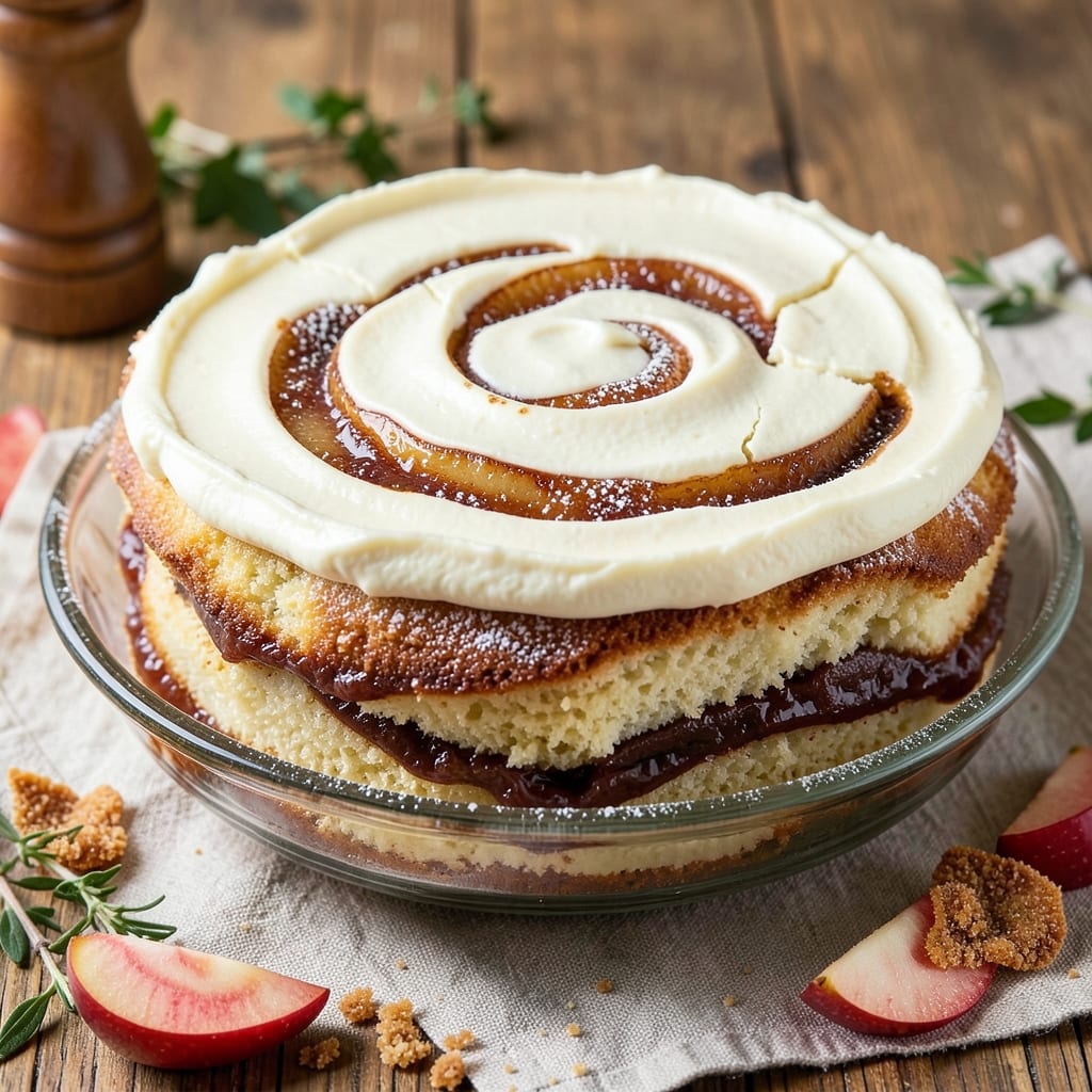 Apple Swirl Cake Recipe: Warm Spice Streusel Crown Over Gooey Apple Layers