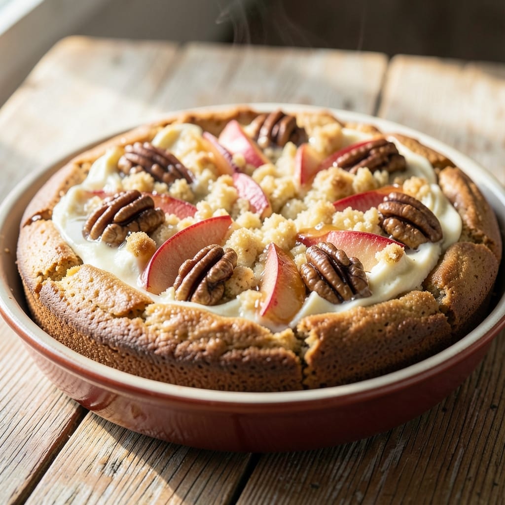 Apple Walnut Coffee Cake Recipe: Crunchy Top and Spiced Apple Filling
