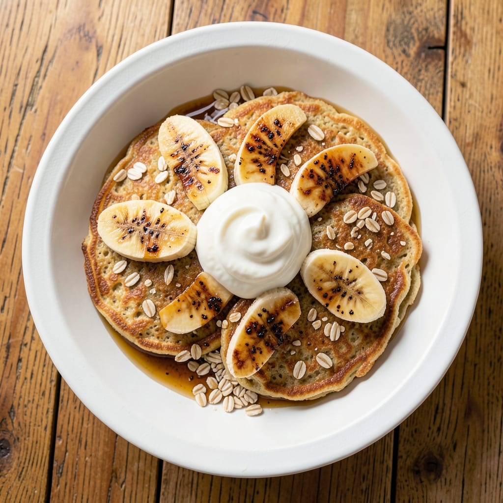 Banana Oatmeal Pancake Recipe Healthy: High-Protein Stacks With Caramelized Banana Swirls