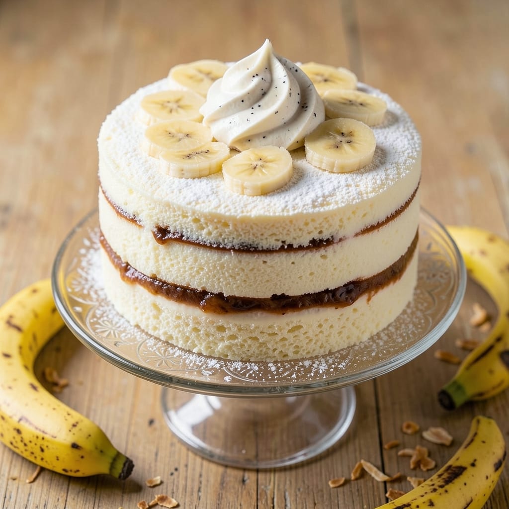 Banana Angel Food Cake Recipe: Light-as-Air Cloud With Caramelized Banana Swirls