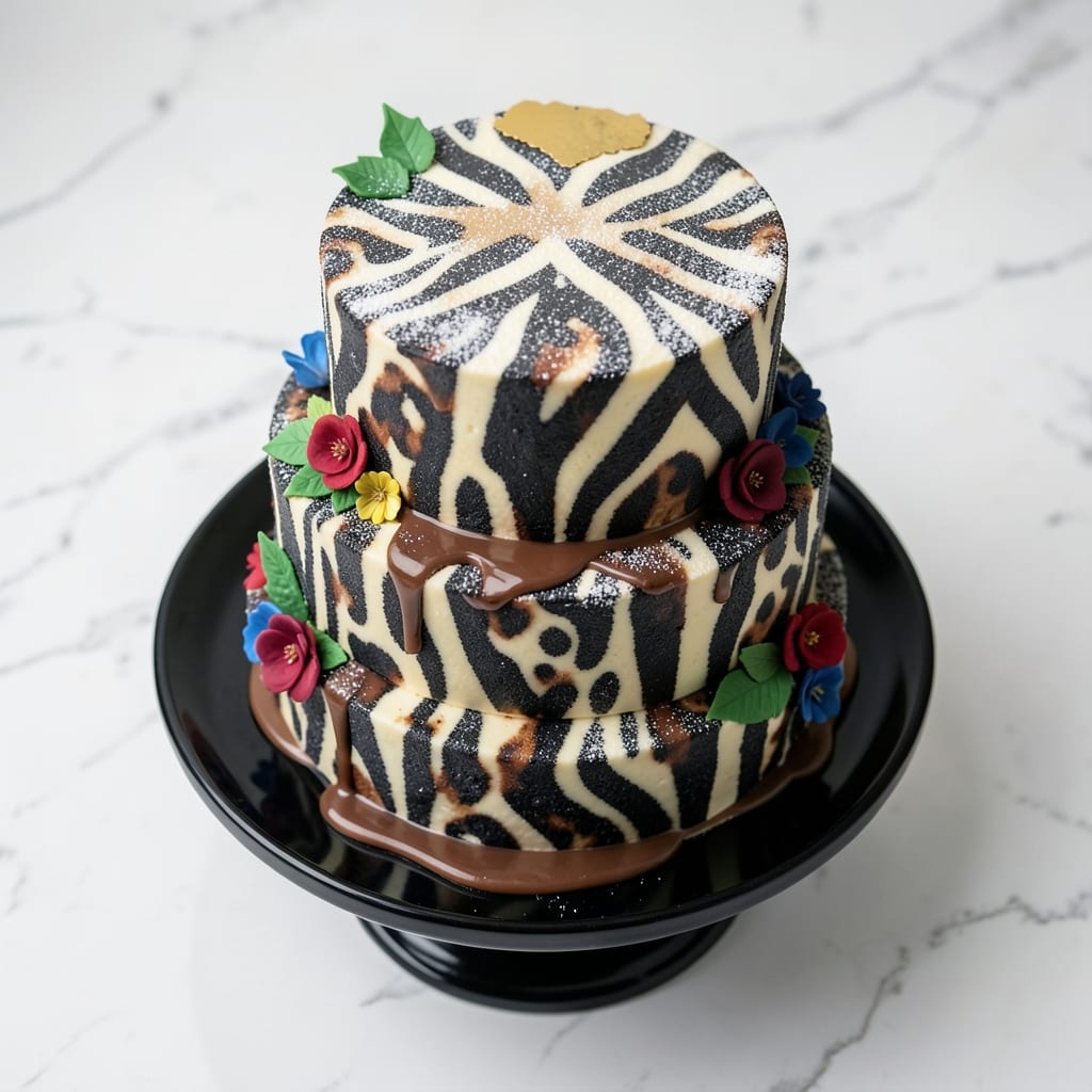 Animal Print Cake Recipe: Bold Patterns and Moist Vanilla Bliss