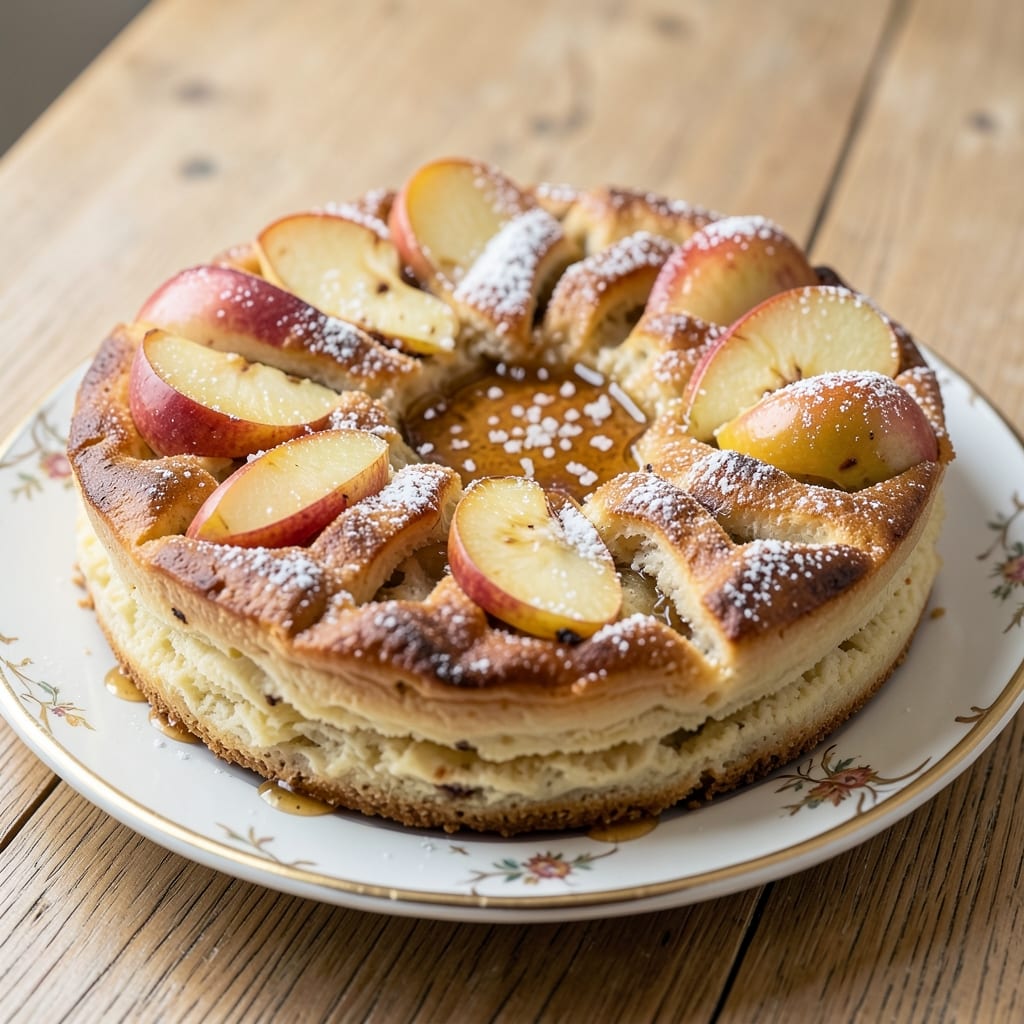 Baked German Apple Pancake Recipe: Spiced Apple Streusel Stacks With Buttery Crunch