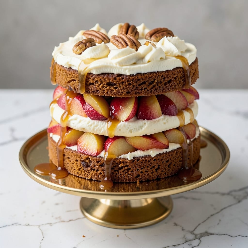 Apple Caramel Cake Recipe UK: Salted Caramel Swirls and Buttery Vanilla Frosting