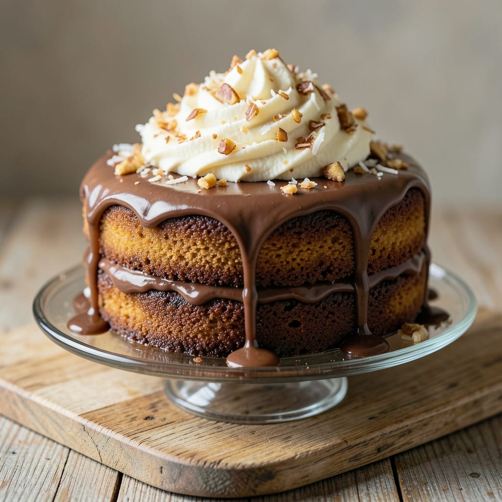 Alton Brown's German Chocolate Cake Recipe: Pecan-Studded Layers with Rich Chocolate Frosting